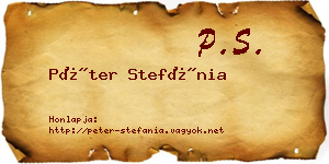 Péter Stefánia névjegykártya