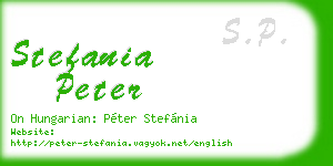 stefania peter business card