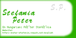 stefania peter business card